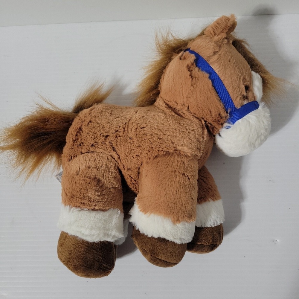 Breyer Plush Horse Brown White Stuffed Animal Blue Halter Aurora World Toy
